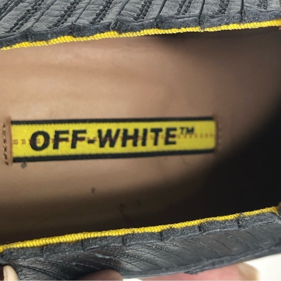 𝅺OFF White C/O Virgil Abloh size 38 Black leather, Western ankle boots - Picture 4 of 10